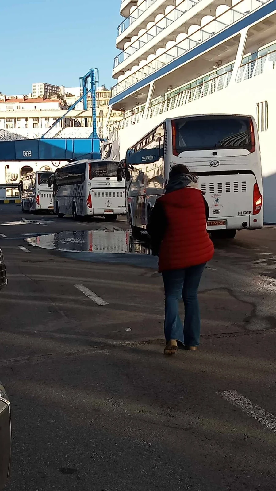Llegada del barco de pasajeros Viking Saturn Bergen al puerto de Álxira